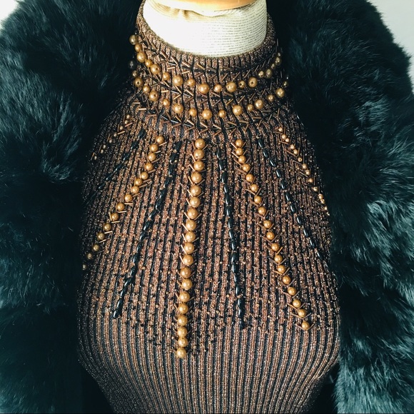 Cache Bronze Lurex Sleeveless Top - Picture 5 of 5